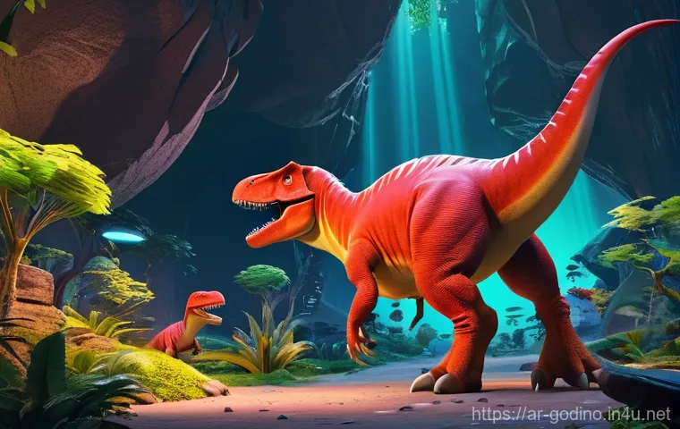 고고다이노 제작 스태프와의 Q A - **Character Design and Dynamic World Exploration**
    A vibrant, high-definition 3D animation still...