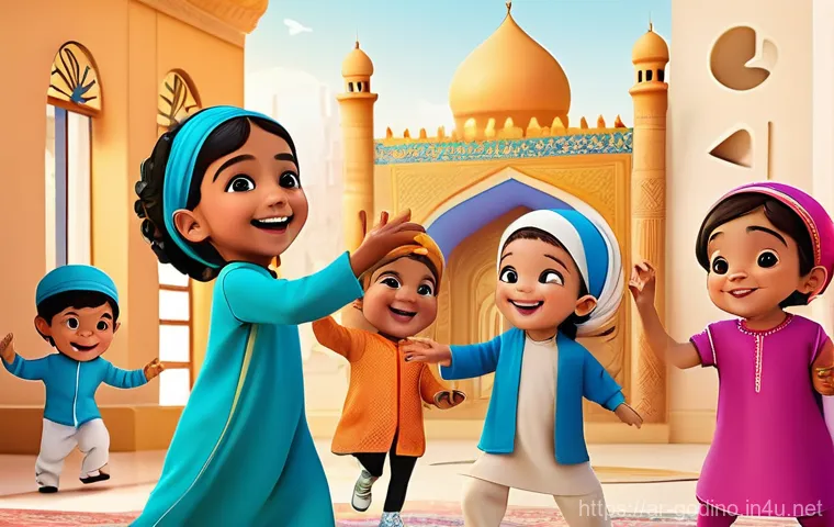 고고다이노 배경음악 작곡가 인터뷰 - **Prompt:** A heartwarming scene of an Arab female composer in her sunlit music studio, seated comfo...