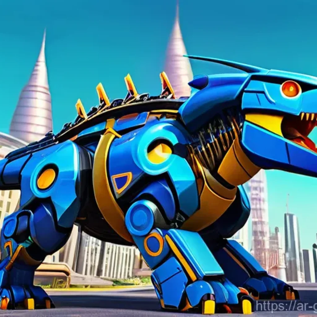 고고다이노 애니메이션 제작 배경 - **Prompt:** A vibrant, high-quality animated scene showcasing the Jojo Dyno characters engaged in a ...