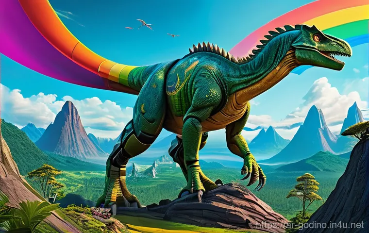 고고다이노 애니메이션 제작 배경 - **Prompt:** An imaginative and richly detailed animated illustration of the Jojo Dyno team fostering...